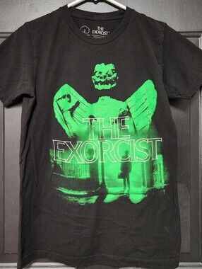 The Exorcist Small T-shirt Graphic Black Tee Horror Supernatural 100% Cotton